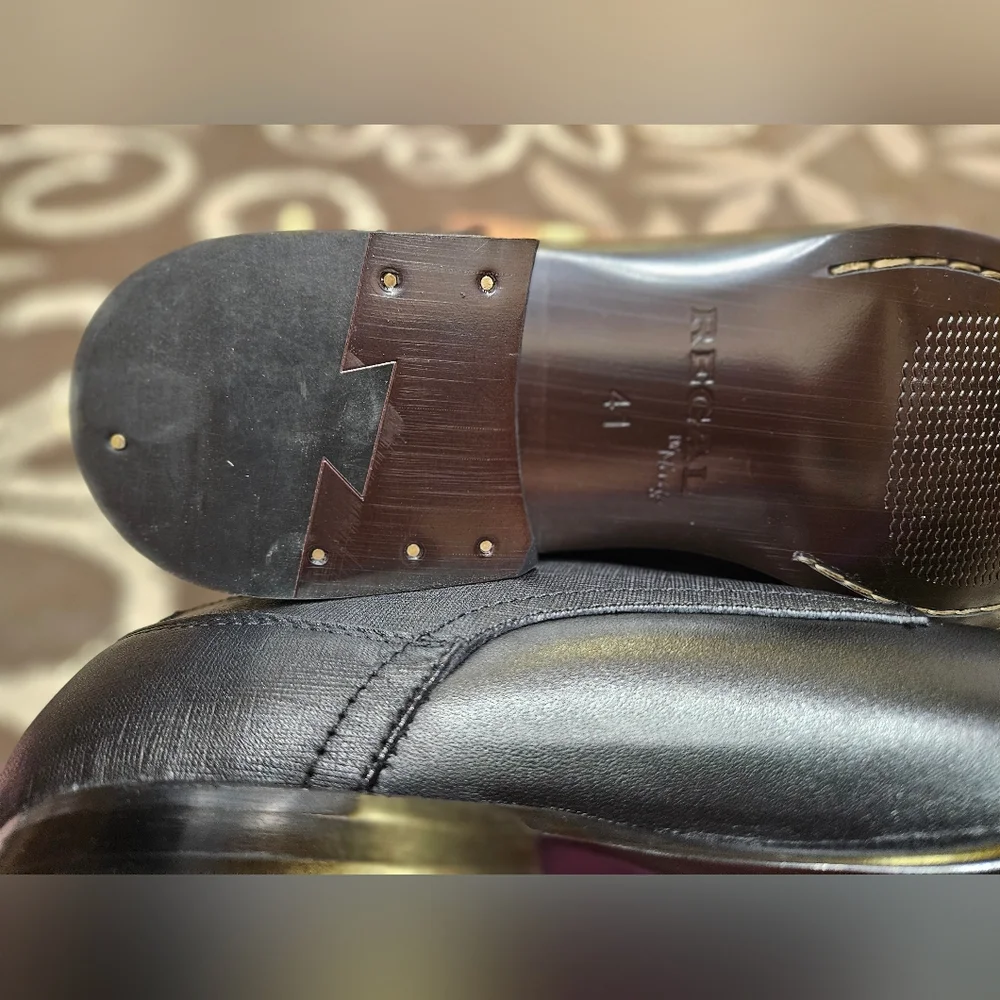 Regal By Mirage Sleek Black Men's Dress Shoes, 41 EU, 8US, NEW
